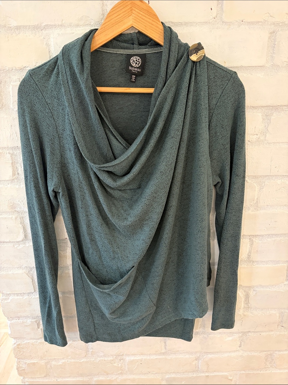 Bobeau Asymmetrical Wrap Sweater